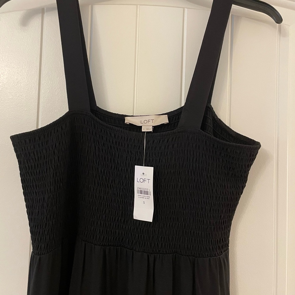 LOFT Small Black Sundress NWT